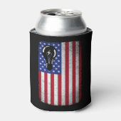 Elektricien Patriottische Amerikaanse vlag Electri Blikjeskoeler (Blikje Voorkant)