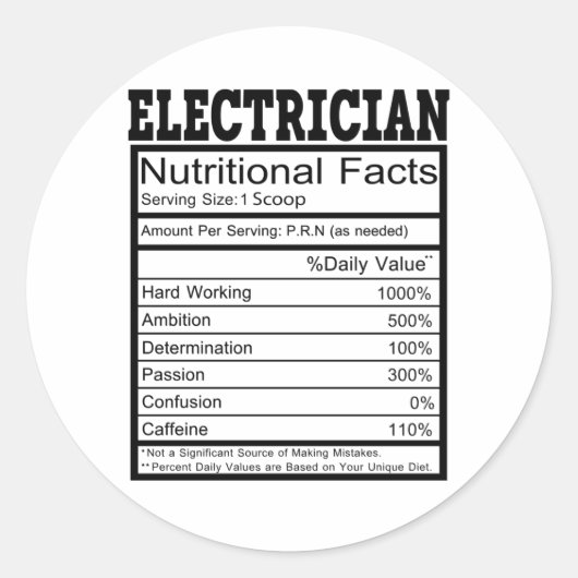 elektricien ronde sticker (Voorkant)