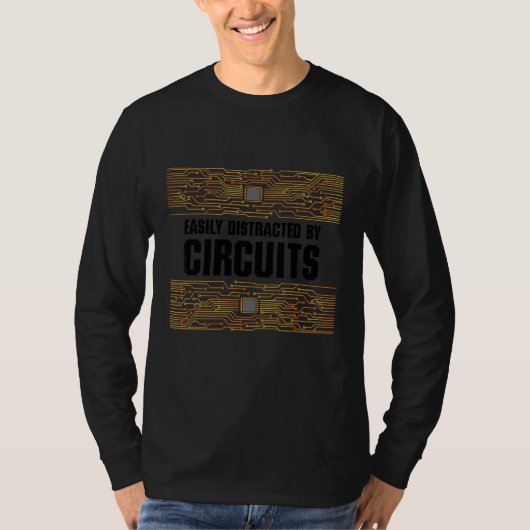 Elektricien Spanning Elektro Arbeider Circuits T-shirt (Voorkant)
