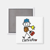 Elektricien Stickfiguur Magneet (Voorkant / Achterkant)