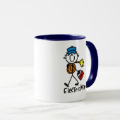 Elektricien Stickfiguur Mok (Voorkant rechts)