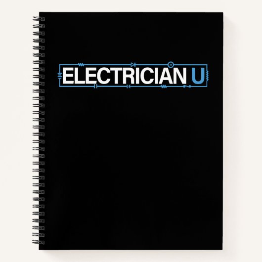 Elektricien U Zwarte Notitieboek (Voorkant)