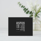 Elektricien Uurloon Grappig Elektrisch Monteur Briefkaart (Staand voorkant)