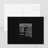 Elektricien Uurloon Grappig Elektrisch Monteur Briefkaart (Voorkant / Achterkant)
