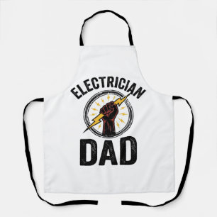 Elektricien Vader Vintage Gravure Vector T-shirt O Schort