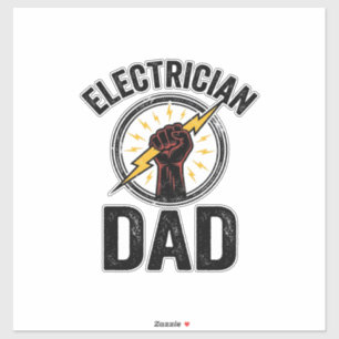 Elektricien Vader Vintage Gravure Vector T-shirt O Sticker