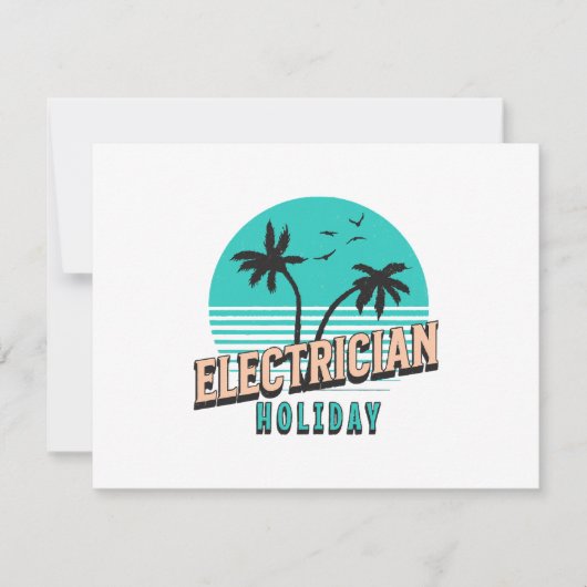 Elektricien vakantie bedankkaart (Voorkant)