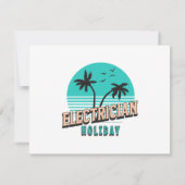 Elektricien vakantie bedankkaart (Achterkant)