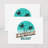 Elektricien vakantie bedankkaart (Voorkant / Achterkant)