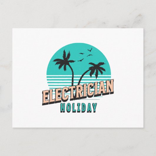 Elektricien Vakantie Briefkaart (Voorkant)