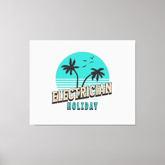 Elektricien Vakantie Canvas Afdruk (Voorkant)