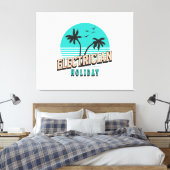 Elektricien Vakantie Canvas Afdruk (Insitu (Slaapkamer))
