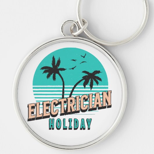 Elektricien Vakantie Sleutelhanger (Voorkant)