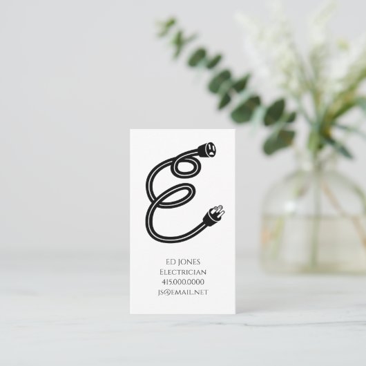 elektricien visitekaartje (Staand voorkant)