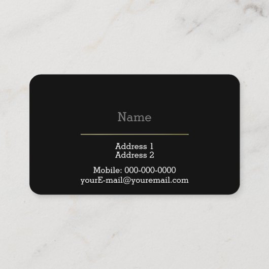 elektricien visitekaartje (Achterkant)