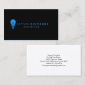 Elektricien Visitekaartje Eenvoudige Bulb Silhoutt (Voorkant / Achterkant)