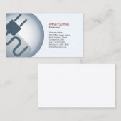 Elektricien Visitekaartje stroomsnoerpictogram (Voorkant / Achterkant)