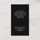 Elektricien Visitekaartje Zwart TwoTone (Achterkant)