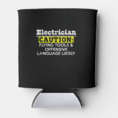 elektricien - vliegend gereedschap en aanstootgeve blikjeskoeler (Voorkant)