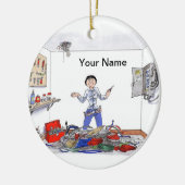 elektricien - Vrouw Keramisch Ornament (Links)