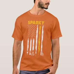 Elektricien VS Vlag Sparkyools grappig T-shirt