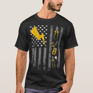 Elektricien VS Vlag Voltage Lineman Circuit Kabel T-shirt