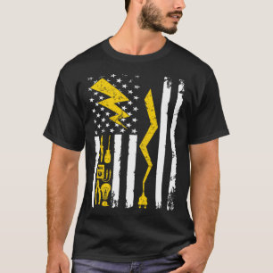 Elektricien VS Vlag Voltage Lineman Circuit Kabel T-shirt
