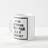 Elektricien. Wat is JOUW expertisegebied? Koffiemok (Voorkant links)