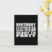Elektriciens: De Elektricien van de verjaardag Kaart (Gele Bloem)