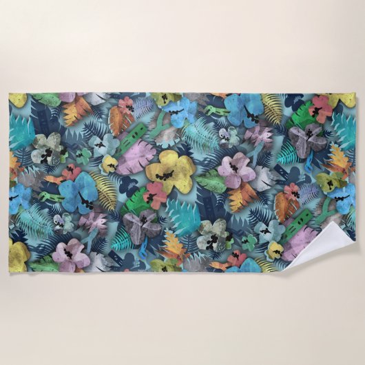 Elektriciens Gereedschap Hawaïaans Print Strandlaken (Voorkant)