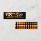 elektriciens oranje meter mini visitekaartje (Voorkant / Achterkant)
