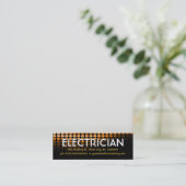 elektriciens oranje meter mini visitekaartje (Staand voorkant)