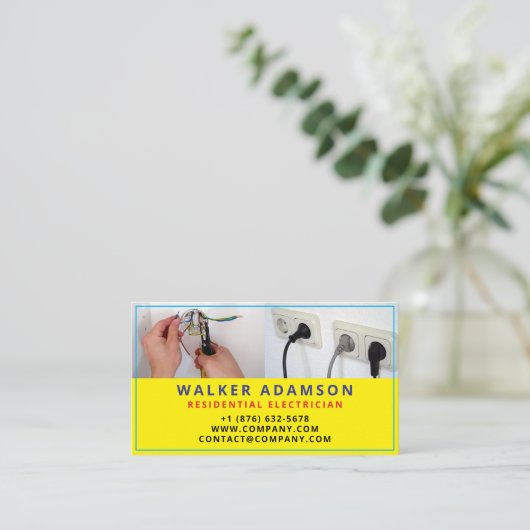 Elektriciens, Visitekaartjes (Staand voorkant)