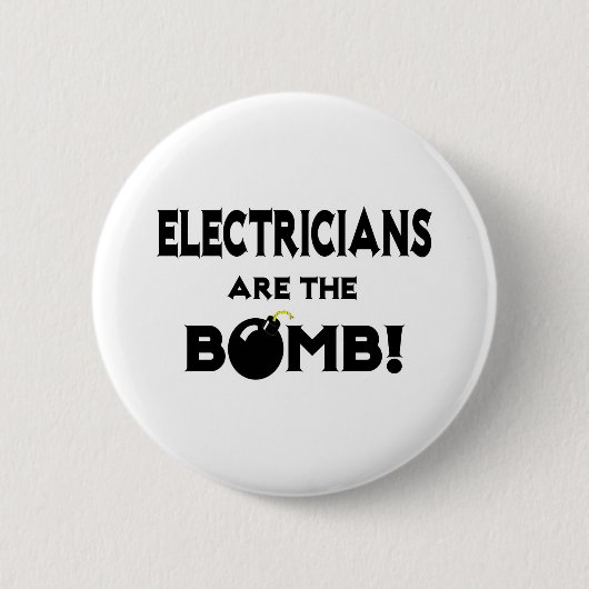 Elektriciens zijn de bom! ronde button 5,7 cm (Voorkant)