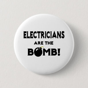 Elektriciens zijn de bom! ronde button 5,7 cm