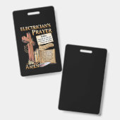 Elektriciensgebed Amen Badge (Voor- en achterkant)