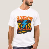 Elektriciteit doodt gewaagd graffiti-ontwerp t-shirt (Voorkant)