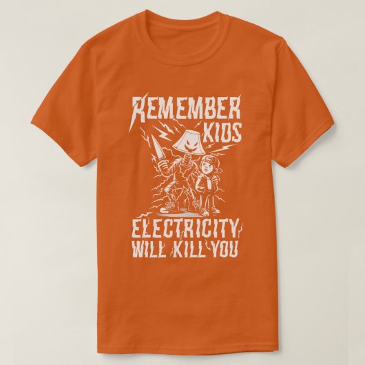 Elektriciteit doodt het Kinder T-shirt (Design voorkant)
