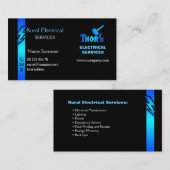 Elektriciteit, elektriciteit voor het platteland visitekaartje (Voorkant / Achterkant)