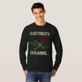 Elektriciteit: Fysica Nerd Funny T-shirt (Voorkant volledig)