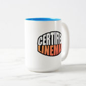 Elektriciteit Gecertificeerde Lineman Two Tone Cof Tweekleurige Koffiemok (Voorkant rechts)