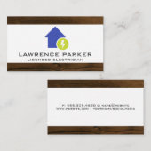 Elektriciteit Home Logo-pictogram Visitekaartje (Voorkant / Achterkant)