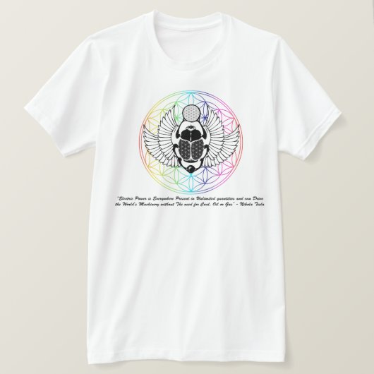 Elektriciteit is overal - Nikola Tesla T-shirt (Design voorkant)