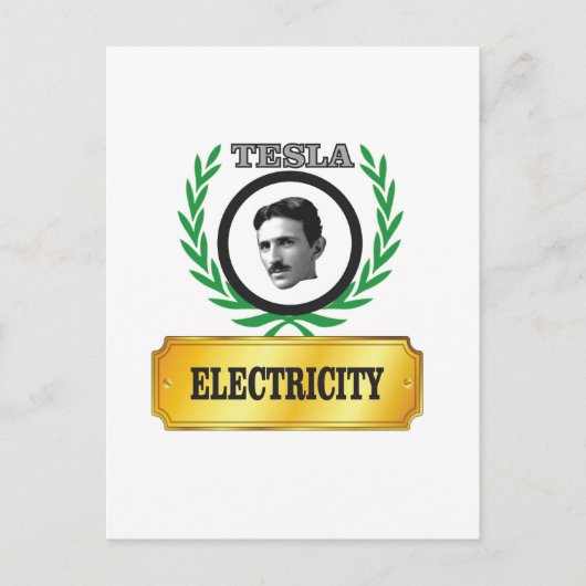 elektriciteit tesla briefkaart (Voorkant)