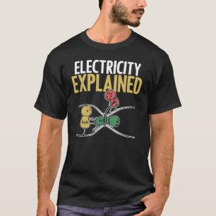 Elektriciteit toegelicht illustratie Elektrische t T-shirt