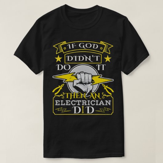 Elektriciteit uit de elektriciteitsvoorziening t-shirt (Design voorkant)