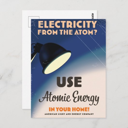 Elektriciteit uit het Atom? Briefkaart (Voorkant / Achterkant)