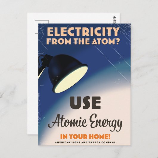 Elektriciteit uit het Atom? Briefkaart (Voorkant / Achterkant)