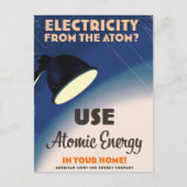 Elektriciteit uit het Atom? Uitnodiging Briefkaart (Voorkant)