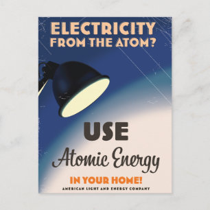 Elektriciteit uit het Atom? Uitnodiging Briefkaart